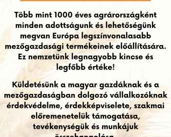 A Magyar Mezőgazdák Országos Közössége tagfelvételt hirdet!