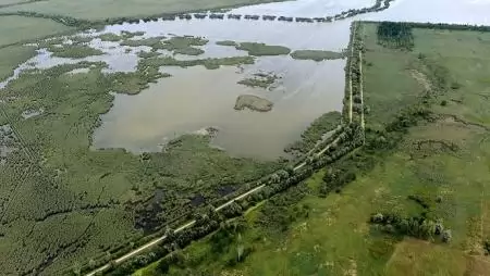 Mezőgazdasági területeken áll a belvíz a Kis-Balatonnál