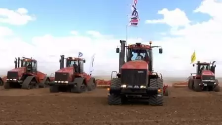 50 db Case IH Quadtrac együtt dolgozik (+VIDEÓ)