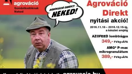 Agrováció Nyitási Akció Direkt Neked! – Akció a készlet erejéig december 15-ig!