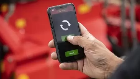 Az E-Control Mobile alkalmazáson keresztül kalibrálható Väderstad vetőgépek