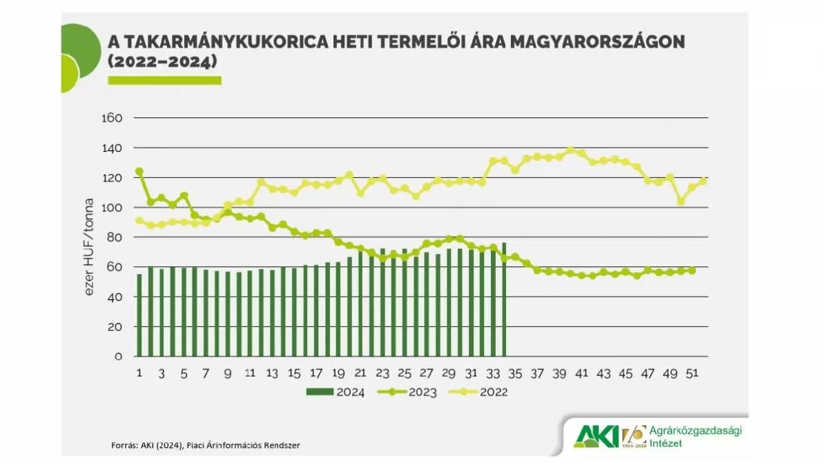 16 százalékkal emelkedett a takarmánykukorica ára