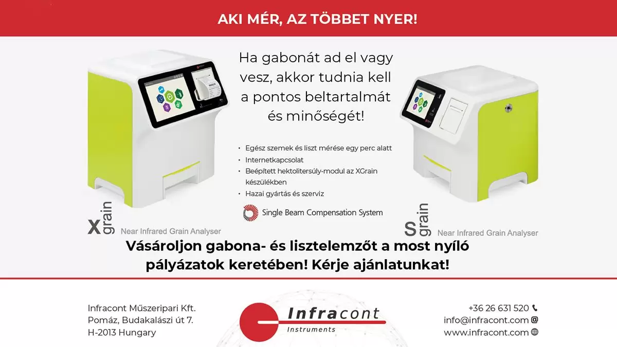 A minőséget szolgálják az Infrák: gabonaelemző készülékek csúcstechnológiát képviselő elektronikával