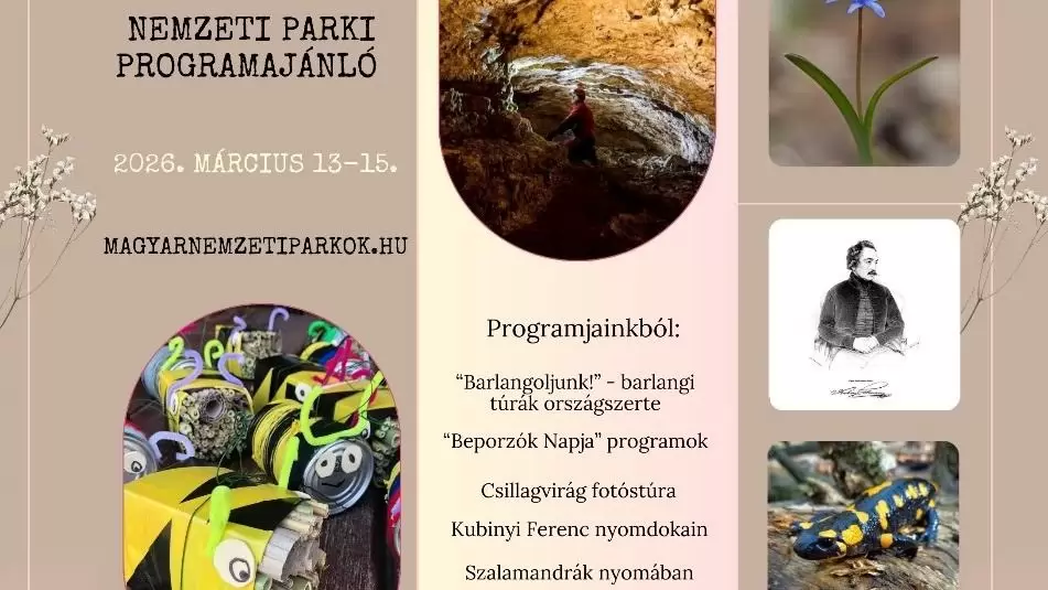  Nemzeti Park hétvégi programajánló március 13 - 15.