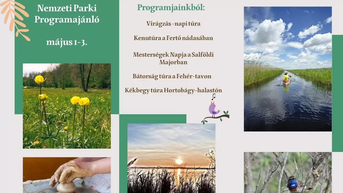 Nemzeti Park hétvégi programajánló május 1 - 3.