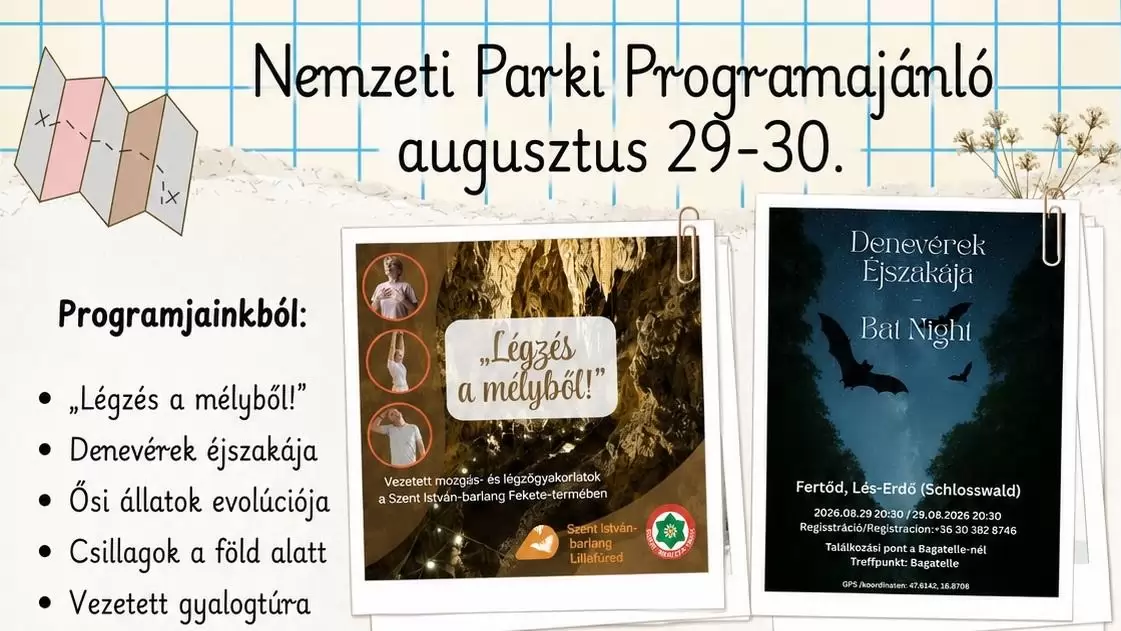 Nemzeti parki programajánló augusztus 29–30.