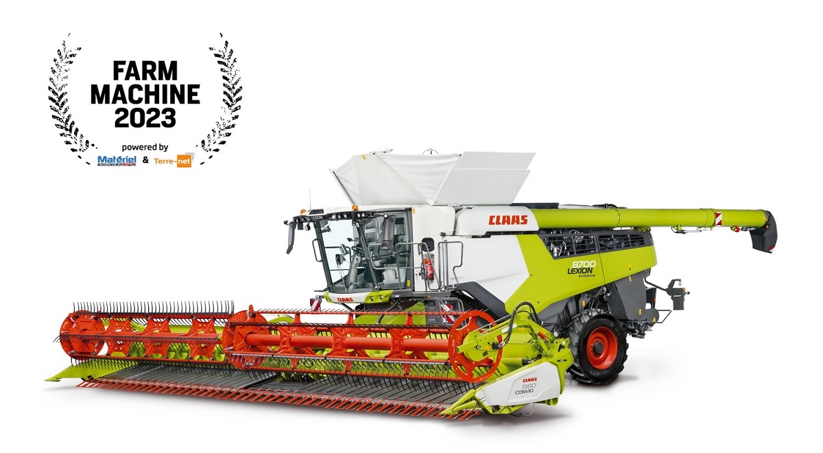 N&iacute;v&oacute;s d&iacute;j a nagy teljes&iacute;tm&eacute;nyű CLAAS komb&aacute;jnoknak &ndash; Elismer&eacute;st kapott a CLAAS LEXION a SIMA 2022 rendezv&eacute;nyen