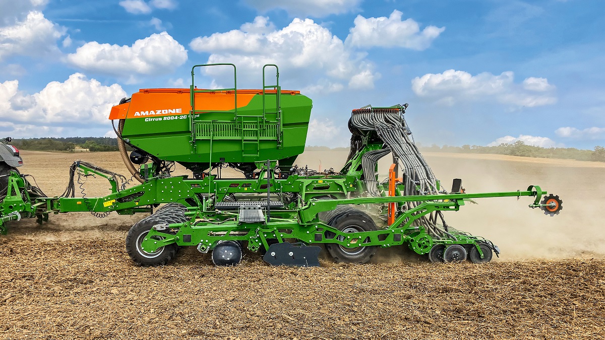 &Uacute;j AMAZONE Cirrus 8004-2C Grand vontatott kombin&aacute;lt vetőg&eacute;p h&aacute;romkamr&aacute;s tart&aacute;llyal