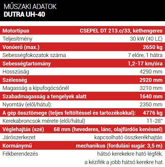 DUTRA UH-40 &ndash; Szőlőművelő hidastraktor