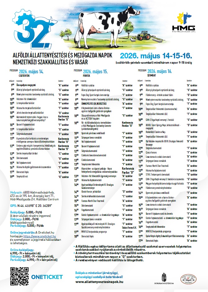 32. Alf&ouml;ldi &Aacute;llatteny&eacute;szt&eacute;si &eacute;s Mezőgazda Napok Nemzetk&ouml;zi Szakki&aacute;ll&iacute;t&aacute;s