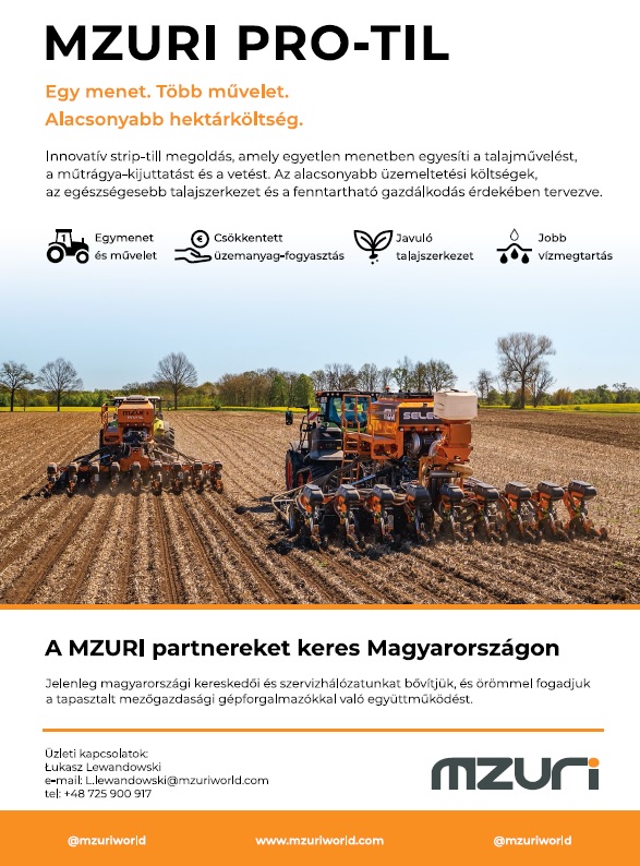 Strip-till művel&eacute;s Hajd&uacute;b&ouml;sz&ouml;rm&eacute;nyben