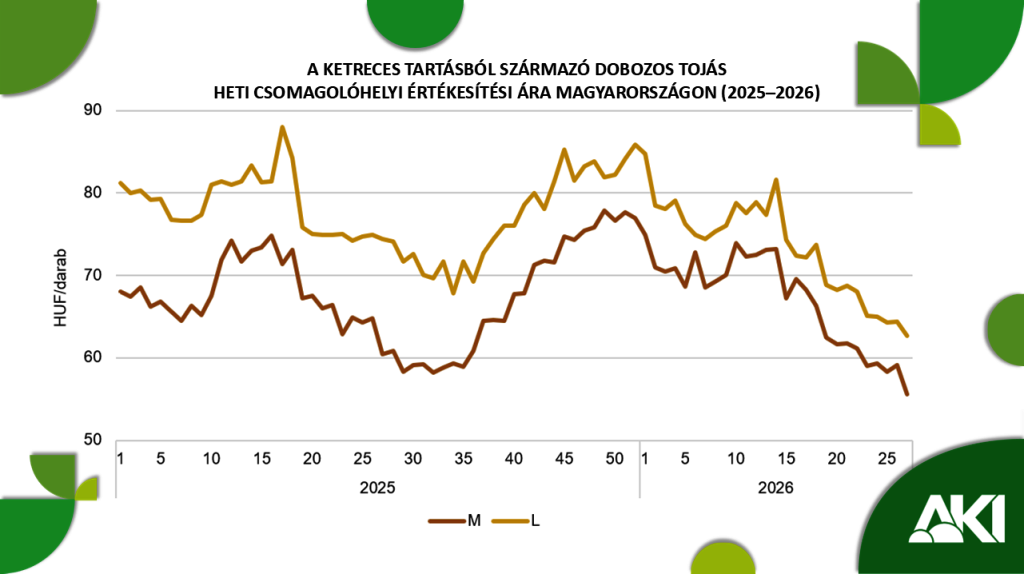 Olcsóbb lett a ketreces tartásból származó étkezési tojás Magyarországon