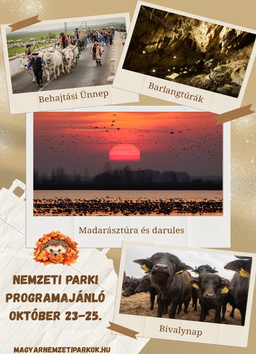Nemzeti parki programaj&aacute;nl&oacute; okt&oacute;ber 23-25.