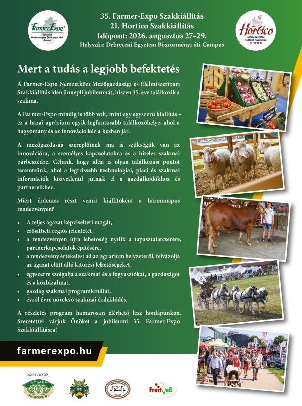 A 35. Farmer Expóra készülnek a DE Böszörményi úti Campusán