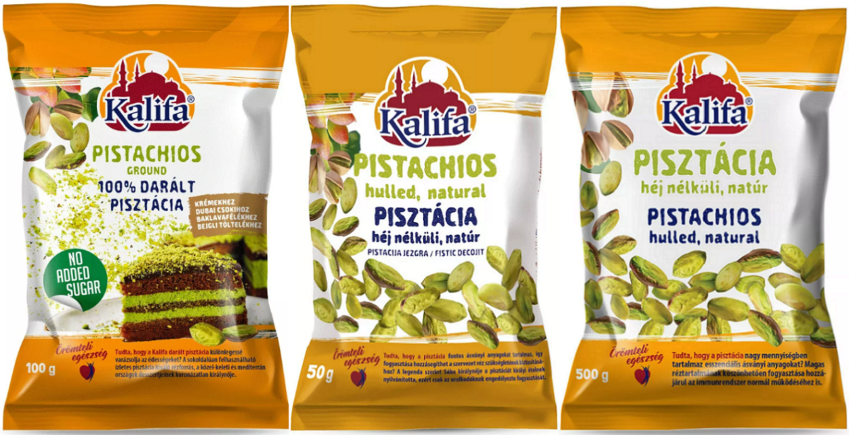 Aflatoxin-szennyezettség miatt Kalifa pisztácia termékeket hívott vissza a Nébih